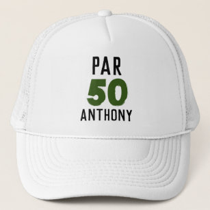 Birthday Golfer Funny 50th happy Dad Par Trucker Hat