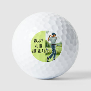 Birthday Golfer Funny 70th happy Dad Golf Balls