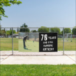 Birthday Golfer Funny 70th happy Dad Par Photo Banner<br><div class="desc">70 years and still swinging,  photo,  funny 70th birthday quote banner. Perfect for dad,  grandad,  stepdad. Golfer gift idea. You can personalize the year and name,  and upload your own photo.</div>
