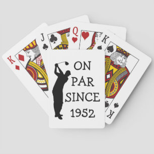 Birthday Golfer Funny 70th happy Dad Par Playing Cards