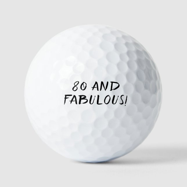 Birthday Golfer Funny 80th happy Dad Golf Balls (Front)