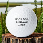 Birthday Golfer Funny 80th happy Dad Golf Balls<br><div class="desc">Happy 80th birthday! Funny 80th birthday quote. Perfect for dad,  grandad,  stepdad. Golfer gift idea. Personalize it with a name.</div>