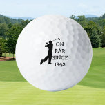 Birthday Golfer Funny 80th happy Dad Par Golf Balls<br><div class="desc">On par since 1943. 80th Birthday. Perfect for dad,  grandad,  stepdad. Golfer gift idea. Personalize it with a year.</div>