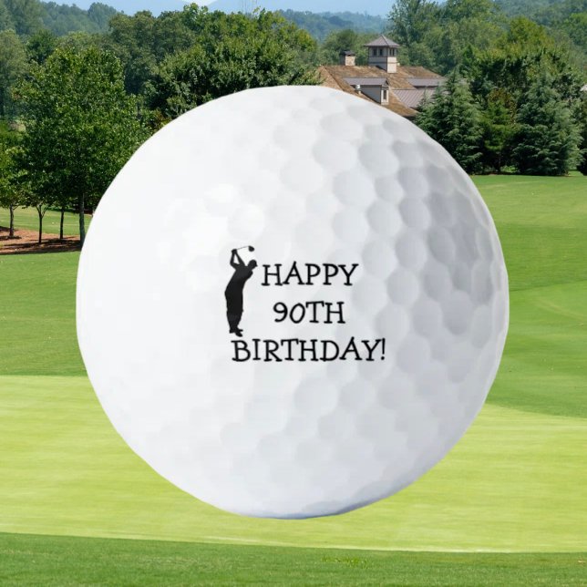 Birthday Golfer Funny 90th happy Dad Golf Balls (Creator Uploaded)