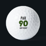 Birthday Golfer Funny 90th happy Dad Par Golf Balls<br><div class="desc">Par 90. Funny 90th birthday quote golf balls. Perfect for dad,  grandad,  stepdad. Golfer gift idea. You can personalize the year and name.</div>