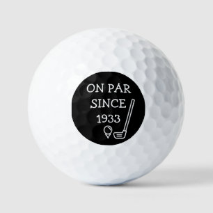 Birthday Golfer Funny 90th happy Dad Par Humour Golf Balls