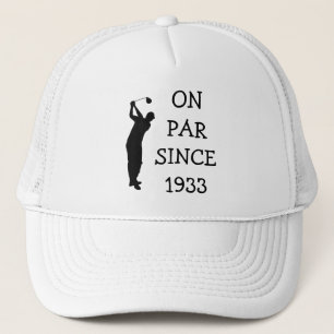 Birthday Golfer Funny 90th happy Dad Par Trucker Hat