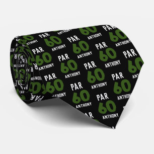 Birthday Golfer Green 60th happy Dad Par Tie