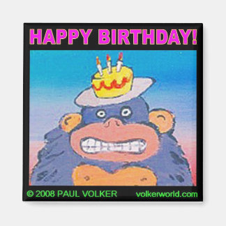 BIRTHDAY GORILLA $3.00 MAGNET