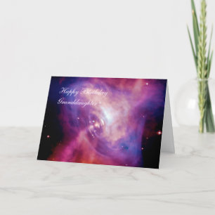 Birthday Granddaughter - Crab Pulsar Time Lapse Card