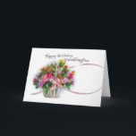 Birthday, Granddaughter, Flower Basket Card<br><div class="desc">This lovely basket of flowers makes a perfect and colourful way to wish someone special a happy birthday.</div>