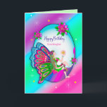Birthday Granddaughter Magical Butterfly Fairy Card<br><div class="desc">Bright with vivid colours is this beautiful butterfly fairy wishing some little sweet girl a happy birthday,   See other products and cards with same/similar images.</div>
