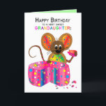Birthday, Granddaughter, Mouse, Kaleidoscope Group Card<br><div class="desc">See many other designs in this bright Kaleidoscope Collection.  See under MY COLLECTIONS - KALEIDOSCOPE COLLECTION</div>