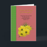 Birthday, Granddaughter, Yellow Daisies, Religious Card<br><div class="desc">Bright yellow daisies,  sometimes called black-eyed susans,  on a background of rose brown with a deep green border make a colourful image on this religious birthday greeting card for granddaughter.  The customer can change the inside verse to suit their needs.</div>