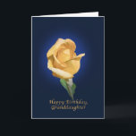 Birthday,  Granddaughter, Yellow Rose Bud Card<br><div class="desc">This lovely yellow rose bud makes a splendid cover for a greeting card wishing someone special a happy birthday.</div>