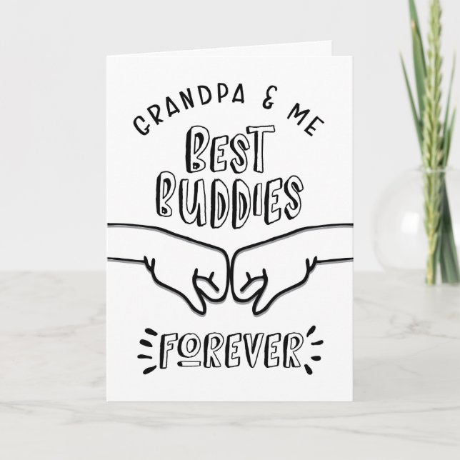 Birthday - Grandpa & Me, Best Buddies Forever Card (Front)