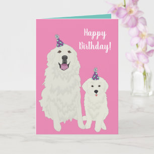 Birthday Great Pyrenees Mountain Dog Card