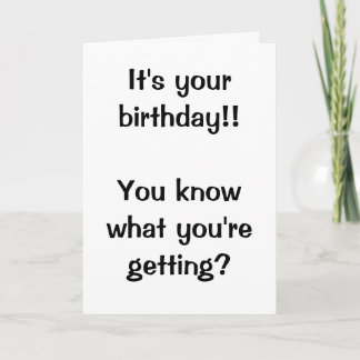 Birthday greeting card
