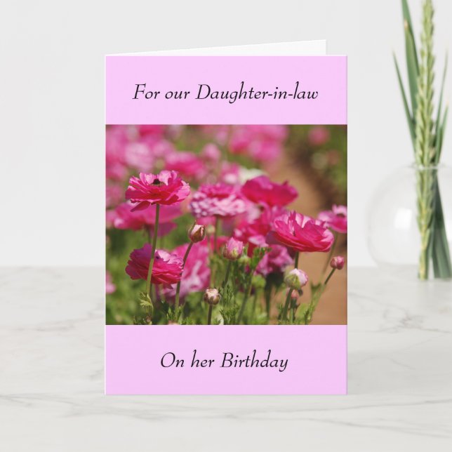 Birthday Greeting Card - Daughter-in-Law (Front)