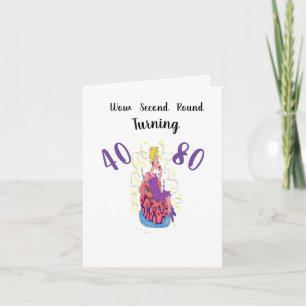 Birthday Greeting Card : Eightieth 