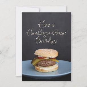 Birthday Greeting Card for All Hamburger Lovers