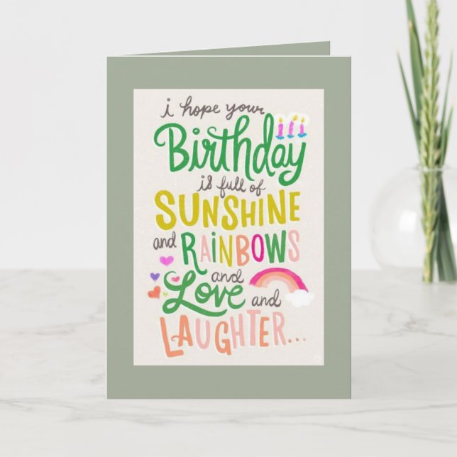 Birthday, Greeting Card, Vertical Card (Front)
