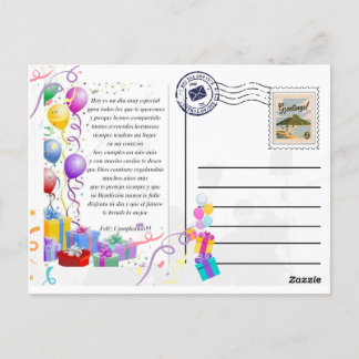 birthday greeting postcard