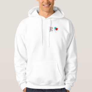 Birthday Greeting Quote Men's White Zip Hoodie