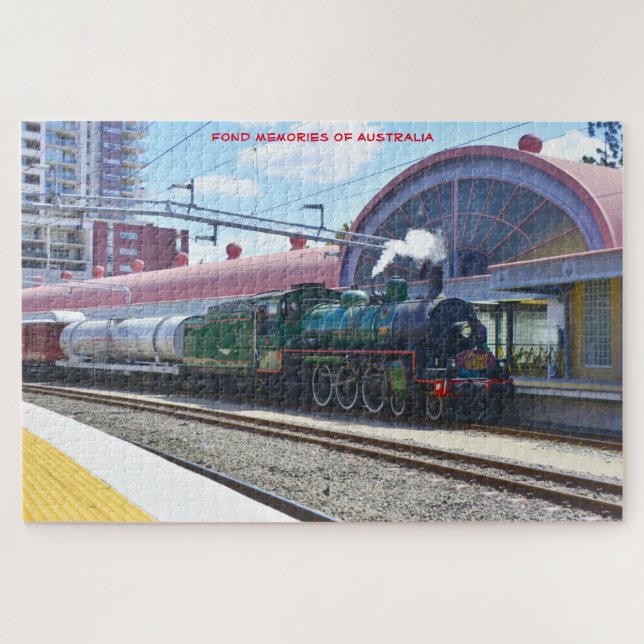 Birthday Greetings Australian Steam Trains Jigsaw  Jigsaw Puzzle (Horizontal)