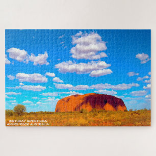 Birthday Greetings Ayers Rock Australia Jigsaw Puzzle