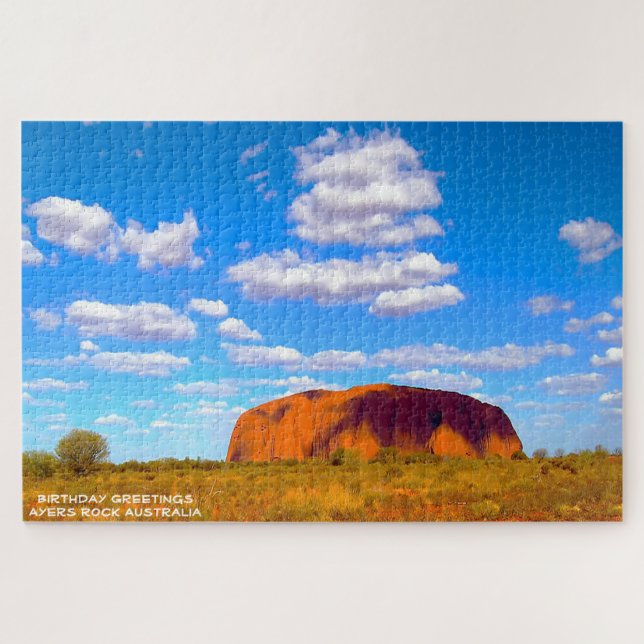Birthday Greetings  Ayers Rock Australia Jigsaw Puzzle (Horizontal)