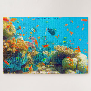 Birthday Greetings Coral Reef Australia Jigsaw Puzzle