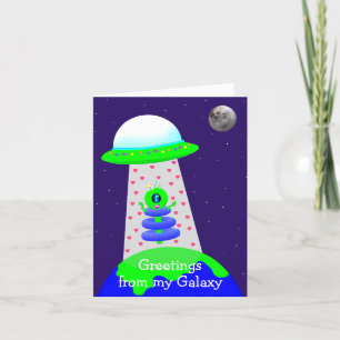 Birthday Greetings Galaxy alien card by Jo Images