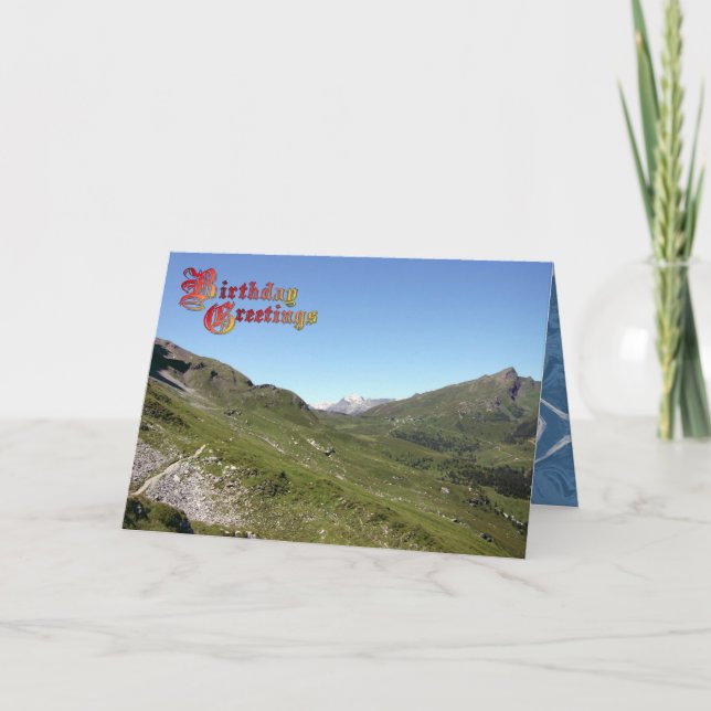 Birthday Greetings - Great place for hiking Card (Front)