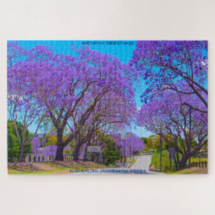 Birthday Greetings Jacaranda  Trees Australia Jigsaw Puzzle