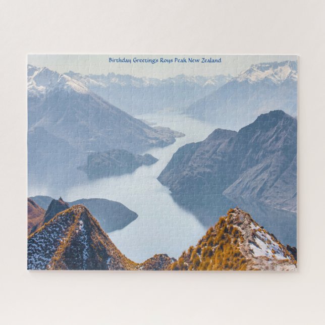 Birthday Greetings Roys Peak New Zealand Jigsaw Puzzle (Horizontal)