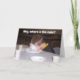 BIRTHDAY GREETINGS SAY **EAT CAKE** CARD