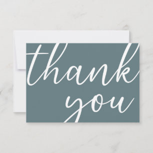 Birthday Grey Modern Script Thank You