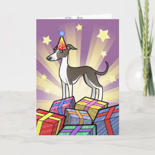 Birthday Greyhound / Whippet / Italian Greyhound Card
