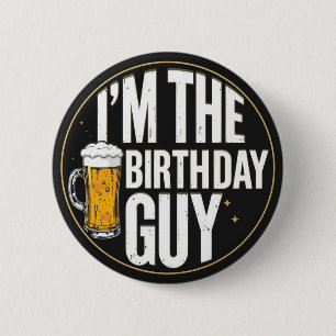 Birthday Guy Beer 2 Inch Round Button