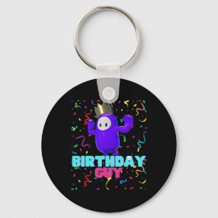 Birthday Guy Fun Popular Video Game Theme Birthday Keychain