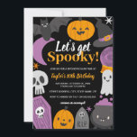 Birthday Halloween Let's Get Spooky Party  Invitation<br><div class="desc">More Fun Birthday Designs In The Little Bayleigh Store!</div>