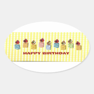 BIRTHDAY: Happy Birthday, Birthday Candle Sticker