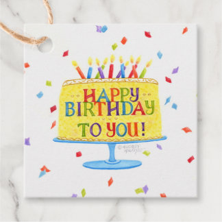 Birthday Happy Birthday To You Cake  Favour Tags
