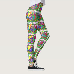 BIRTHDAY HATS DESIGN LEGGINGS
