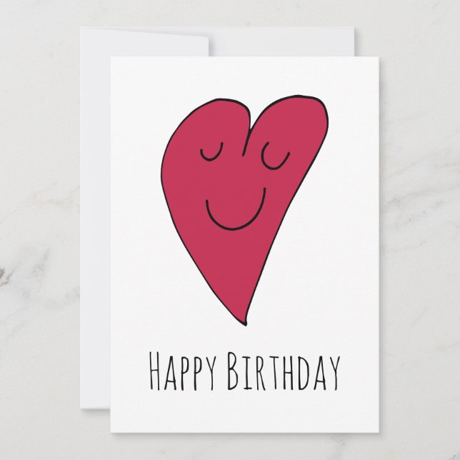 Birthday heart. holiday card (Front)