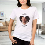 Birthday heart photo man girlfriend<br><div class="desc">For his girlfrield. Personalize and add his name,  age and photo. A heart as photo frame.  Black text.</div>