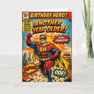 Birthday Hero - Comic Book Card