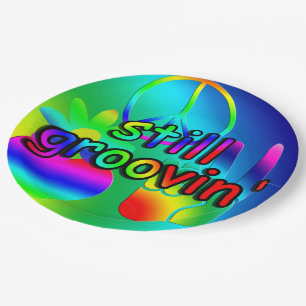 Birthday Hippie Still Grovin Party Plates