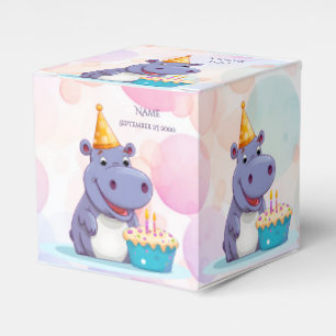 Birthday Hippo Favour Box